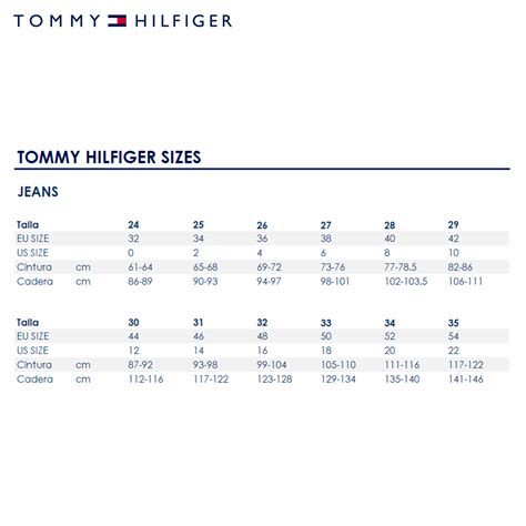 tabla de tallas tommy hilfiger|tommy hilfiger founded.